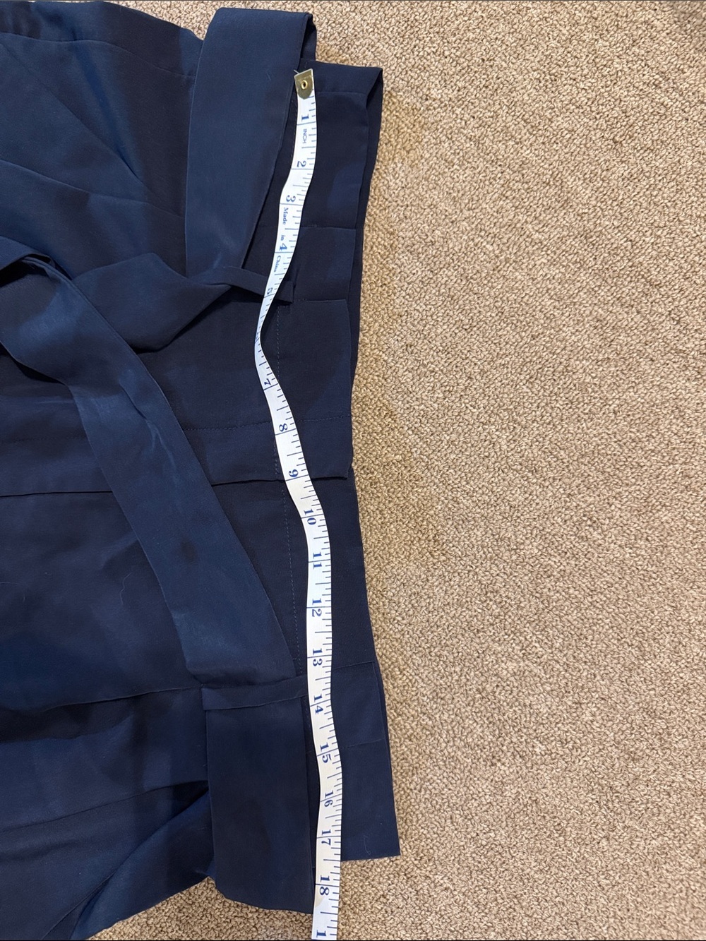 Michael Kors Navy blue belted wide leg pants - Picture 7 of 7